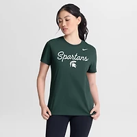 Women's Nike Green Michigan State Spartans Script Mantra Logo T-Shirt