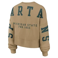Sweat-shirt surdimensionné à 2 coups Nike Tan Michigan State Spartans Phoenix pour femme