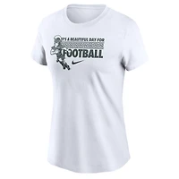 T-shirt de supporter Nike blanc pour femme des Spartans l'État du Michigan