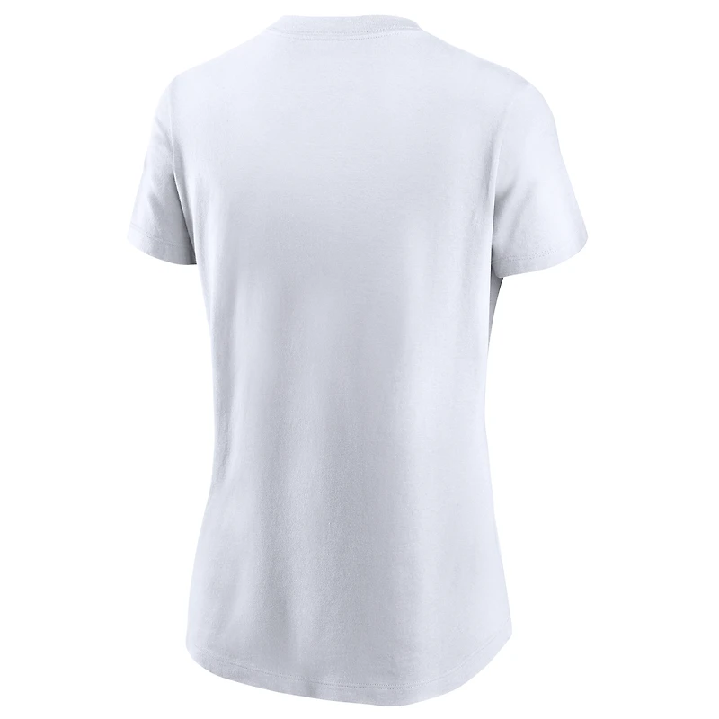 T-shirt de supporter Nike blanc pour femme des Spartans l'État du Michigan