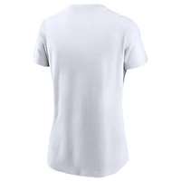 T-shirt de supporter Nike blanc pour femme des Spartans l'État du Michigan