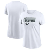 T-shirt de supporter Nike blanc pour femme des Spartans l'État du Michigan