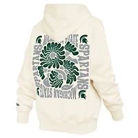 Sweat à capuche crème Pressbox pour femmes, Michigan State Spartans Elena Janise