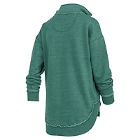 Women's Pressbox  Green Michigan State Spartans Northfork Sojourn Poncho Quarter-Zip Sweatshirt