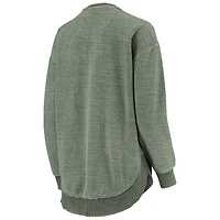 Women's Pressbox Green Michigan State Spartans Ponchoville Pullover Sweatshirt