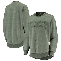 Women's Pressbox Green Michigan State Spartans Ponchoville Pullover Sweatshirt