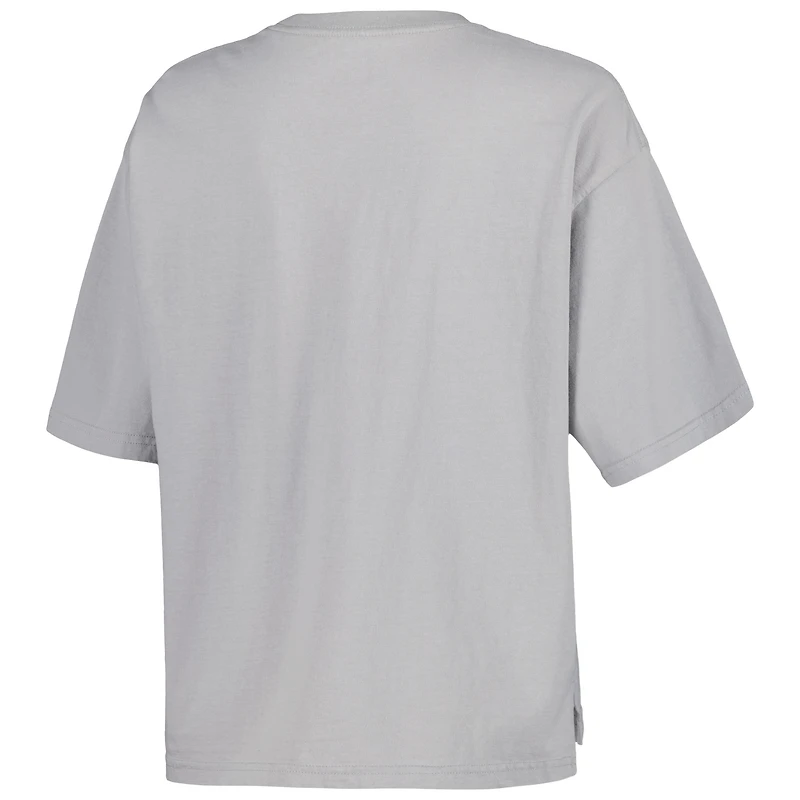 T-shirt Pressbox argenté pour femmes, Spartans de l'État du Michigan, Rock & Roll School of