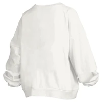 Sweat-shirt surdimensionné à logo rétro Janice des Michigan State Spartans pour femme Pressbox White