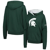 Sweat à capuche avec grand logo Stadium Athletic Green Michigan State Spartans pour femmes