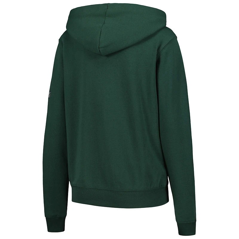 Women's Stadium Athletic Green Michigan State Spartans Big Logo Pullover Hoodie