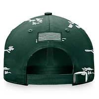 Chapeau ajustable Betty vert Top of the World pour femmes, Michigan State Spartans, hommage aux militaires OHT