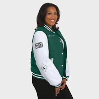 Veste matelassée verte à boutons-pression pour femme WEAR by Erin Andrews des Spartans de l'État du Michigan