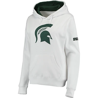 Women's Stadium Athletic Green Michigan State Spartans Big Logo Pullover Hoodie