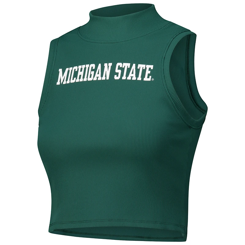 Women's ZooZatz Green Michigan State Spartans Cropped Tank Top