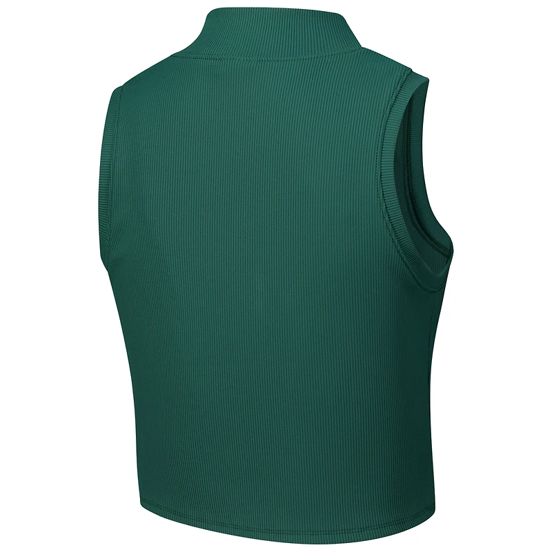 Women's ZooZatz Green Michigan State Spartans Cropped Tank Top