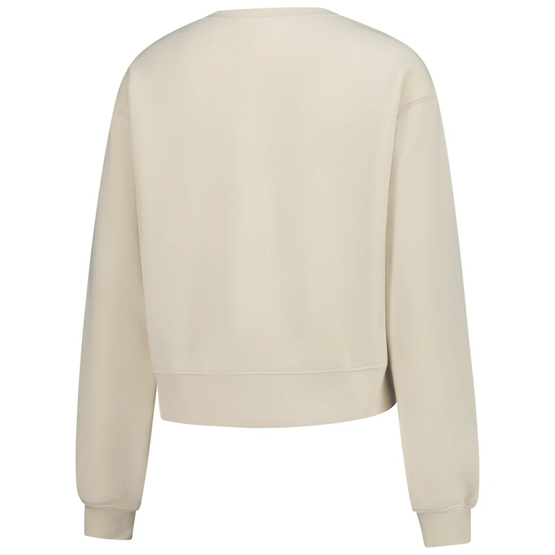 Sweat-shirt ras du cou court pour femme ZooZatz Sand Michigan State Spartans