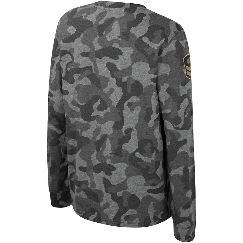 Youth Colosseum Camo Michigan State Spartans OHT Military Appreciation Dark Star Long Sleeve T-Shirt