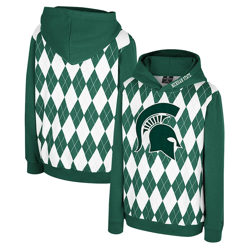 Sweat à capuche manches longues The Dealio Argyle Michigan State Spartans Green Colosseum pour jeunes