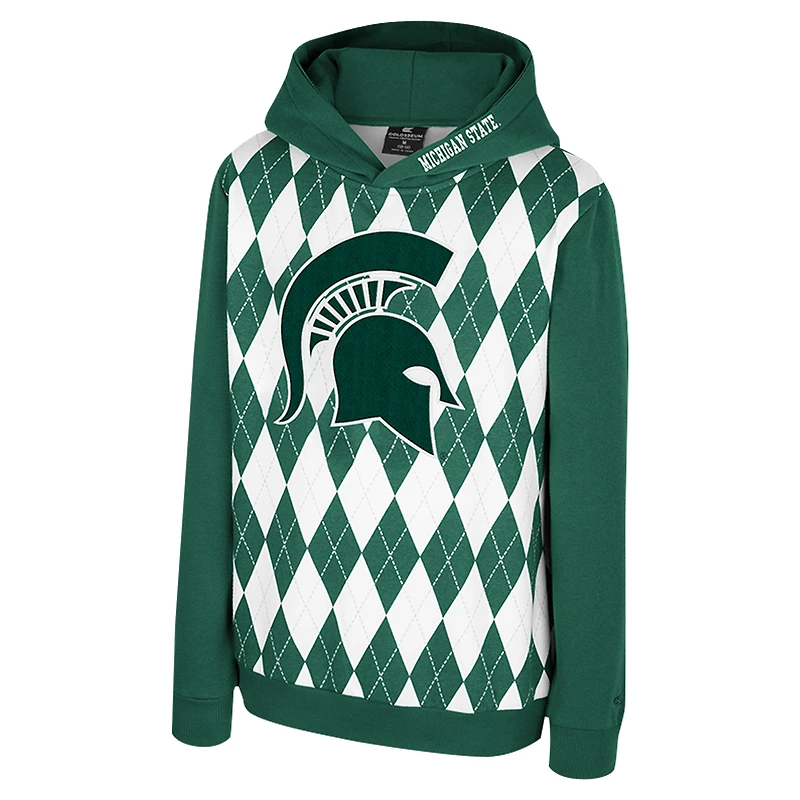 Sweat à capuche manches longues The Dealio Argyle Michigan State Spartans Green Colosseum pour jeunes