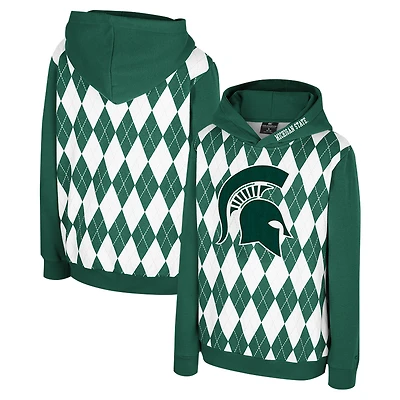 Sweat à capuche manches longues The Dealio Argyle Michigan State Spartans Green Colosseum pour jeunes