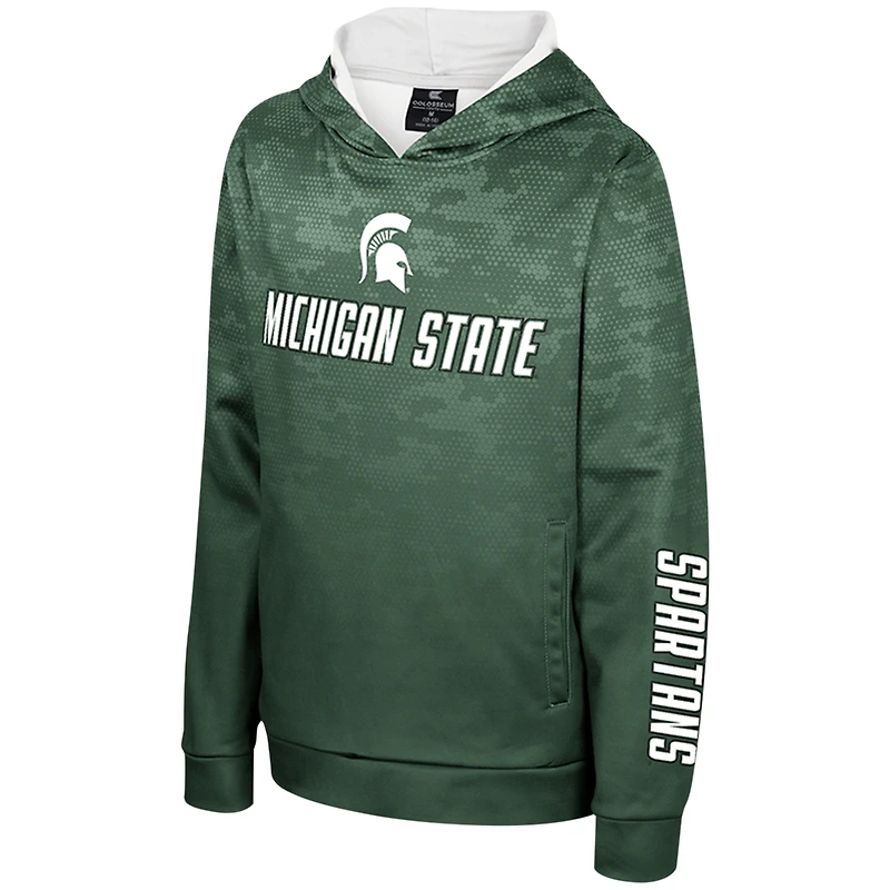 Sweat à capuche haute tension pour jeunes Colosseum Green Michigan State Spartans
