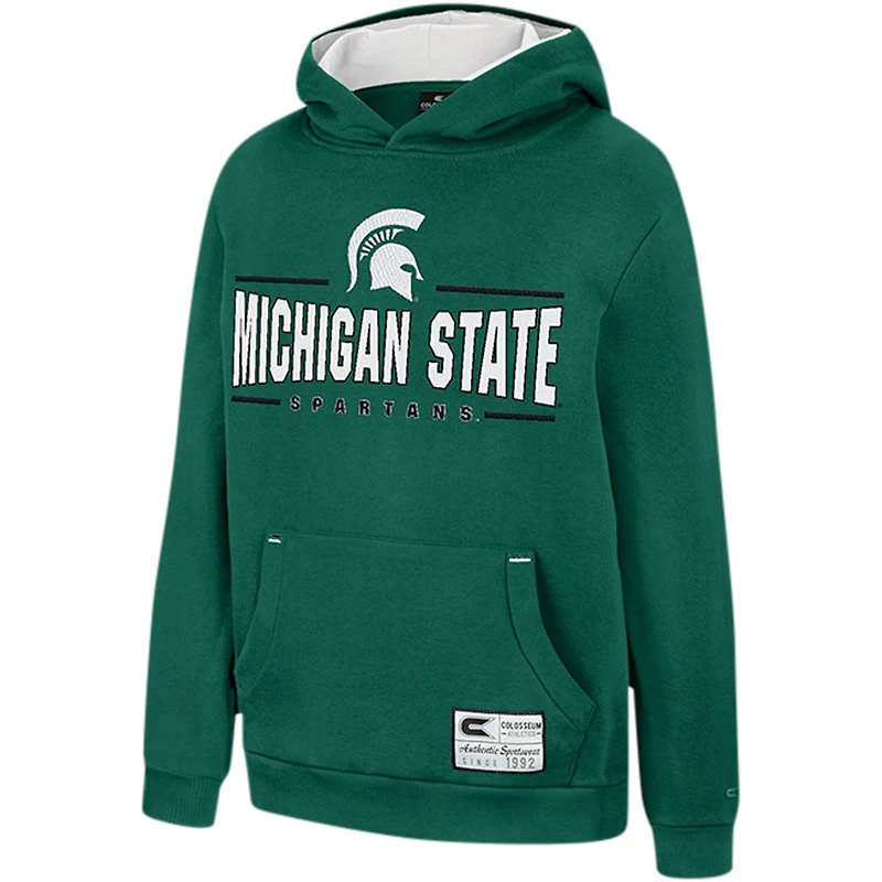 Sweat à capuche pour les guitaristes principaux des Spartans de l'État du Michigan, Colosseum Green, jeunes
