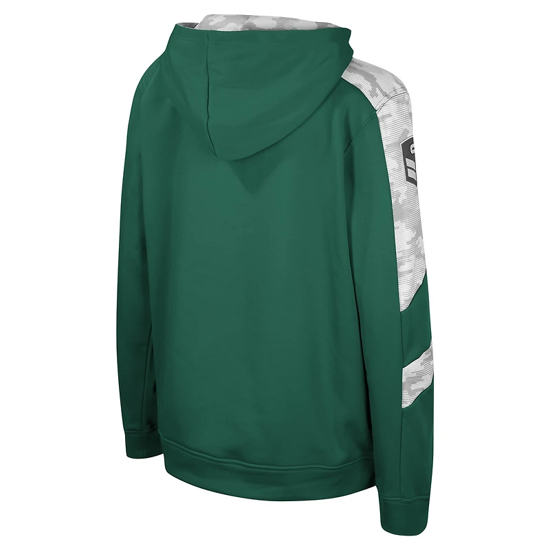 Youth Colosseum Green Michigan State Spartans OHT Military Appreciation Cyclone Digital Camo Pullover Hoodie
