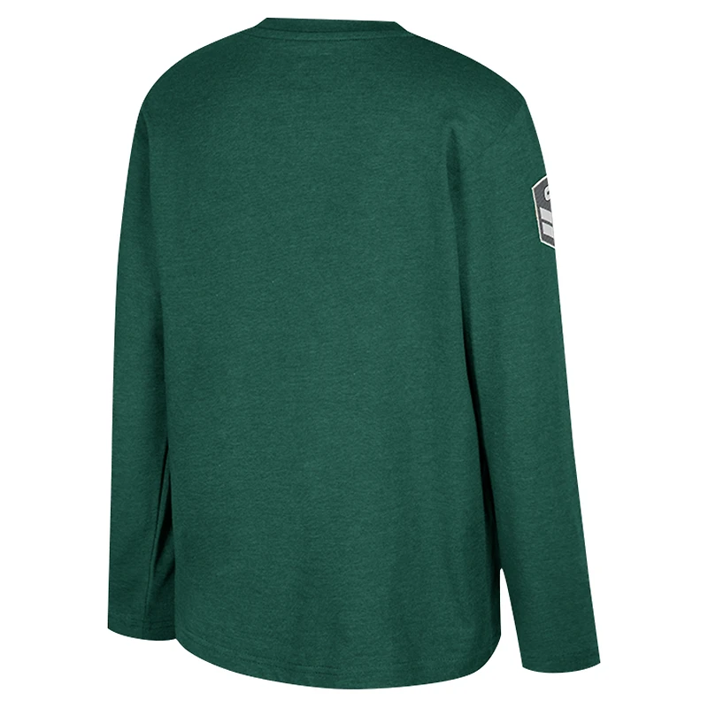 Youth Colosseum Heather Green Michigan State Spartans OHT Military Appreciation Oorah Long Sleeve T-Shirt
