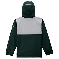 Youth Columbia Green Michigan State Spartans Rainy Fields Lined Omni-Tech Full-Zip Hoodie Jacket