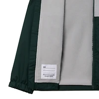 Youth Columbia Green Michigan State Spartans Rainy Fields Lined Omni-Tech Full-Zip Hoodie Jacket