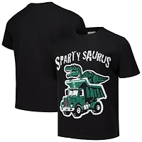 T-shirt noir camion Dino ComfortWash pour jeunes des Spartans de l'État du Michigan