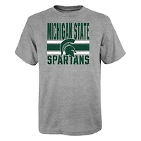 Youth Gray/Green Michigan State Spartans Fan Wave T-Shirt Combo Pack