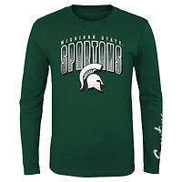 Youth Gray/Green Michigan State Spartans Fan Wave T-Shirt Combo Pack