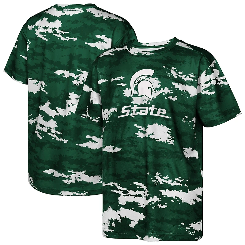 T-shirt sublimé vert pour jeunes des Spartans de l'État du Michigan