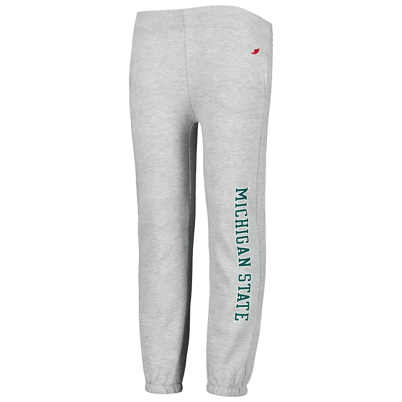 Youth League Collegiate Wear Pantalon essentiel des Spartans de l'État du Michigan, gris chiné