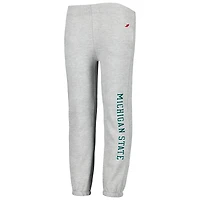Youth League Collegiate Wear Pantalon essentiel des Spartans de l'État du Michigan, gris chiné