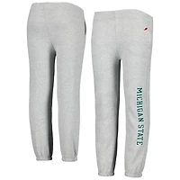 Youth League Collegiate Wear Pantalon essentiel des Spartans de l'État du Michigan, gris chiné