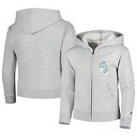 Youth League Collegiate Wear Heather Grey Michigan State Spartans Sweat à capuche entièrement zippé