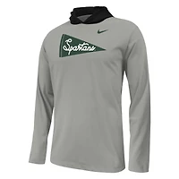 BCS MICHST GRIS NOIR JEUNESSE SIDELINE23 NIKE COLORBLOCK LS HOODIE TEE TEEYTHL-S