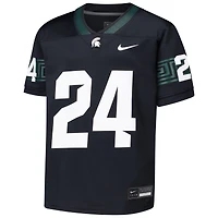 Maillot de football pour jeunes Nike #24 noir Michigan State Spartans Untouchable