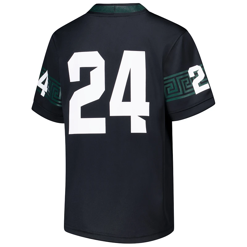 Maillot de football pour jeunes Nike #24 noir Michigan State Spartans Untouchable