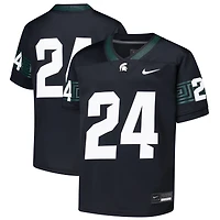 Maillot de football pour jeunes Nike #24 noir Michigan State Spartans Untouchable
