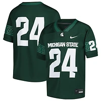 Maillot de jeu réplique vert pour jeunes Nike #24 Michigan State Spartans Untouchable