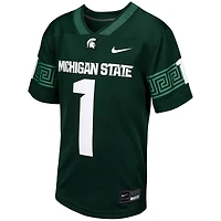 Maillot de match football Nike # Vert Michigan State Spartans pour jeunes