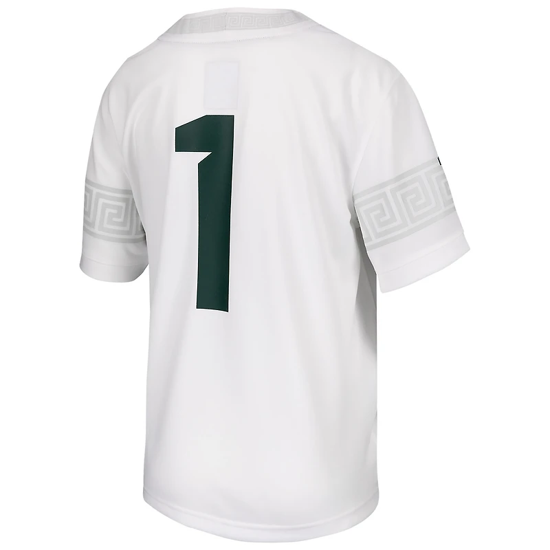 Maillot de match football Nike # Blanc Michigan State Spartans pour jeunes