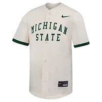 Maillot de baseball Nike blanc pour jeunes, édition limitée Michigan State Spartans