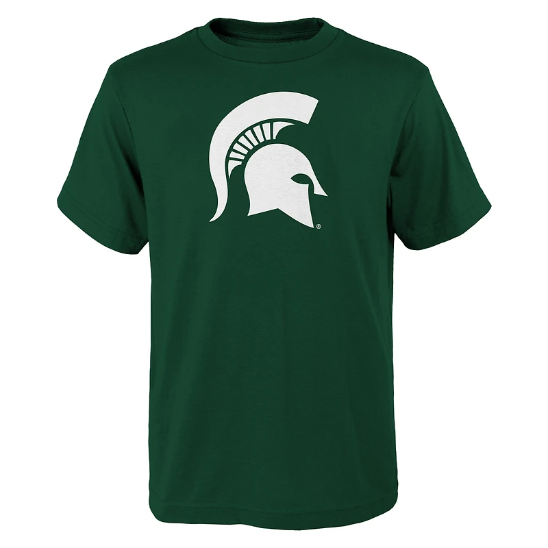 T-shirt Outerstuff vert pour jeunes avec logo principal des Spartans de l'Université d'État du Michigan