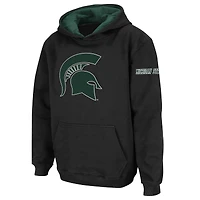 Sweat à capuche noir avec grand logo des Spartans de l'État du Michigan pour jeunes Stadium Athletic
