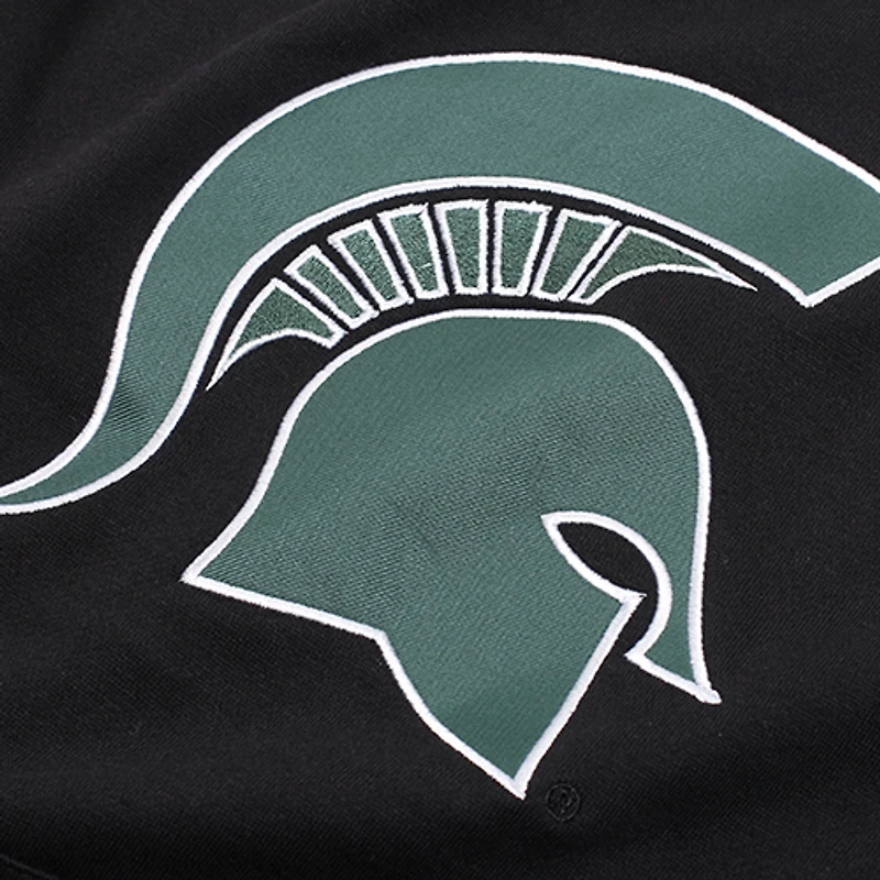 Sweat à capuche noir avec grand logo des Spartans de l'État du Michigan pour jeunes Stadium Athletic