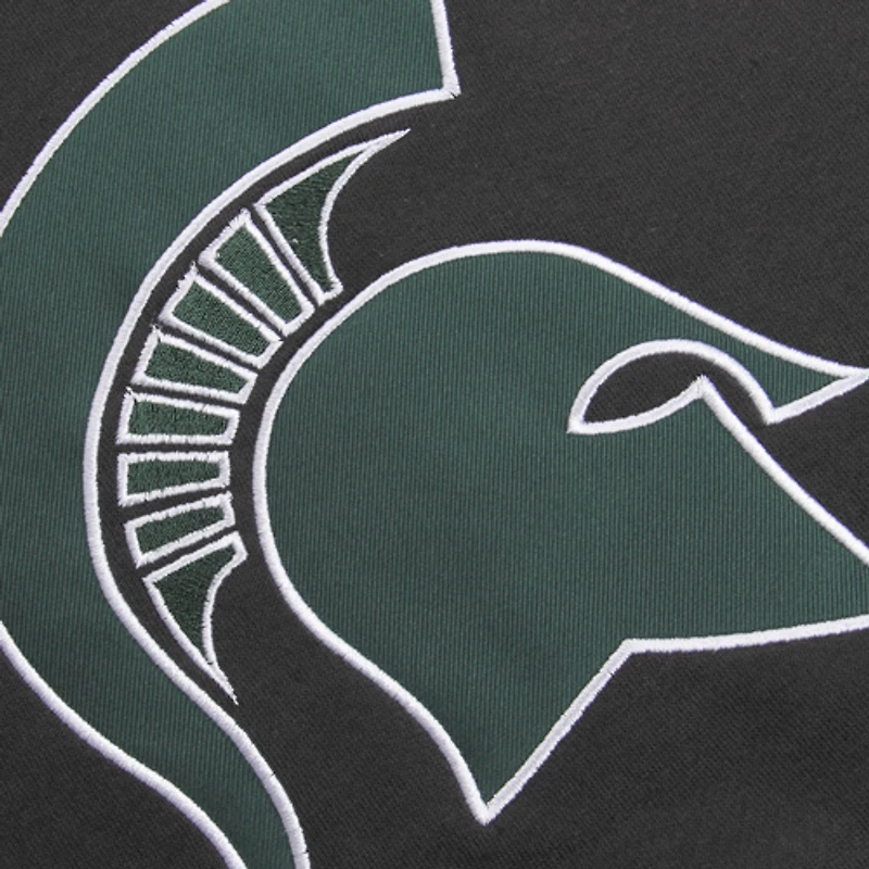 Sweat à capuche avec grand logo Michigan State Spartans pour jeunes Stadium Athletic Charcoal